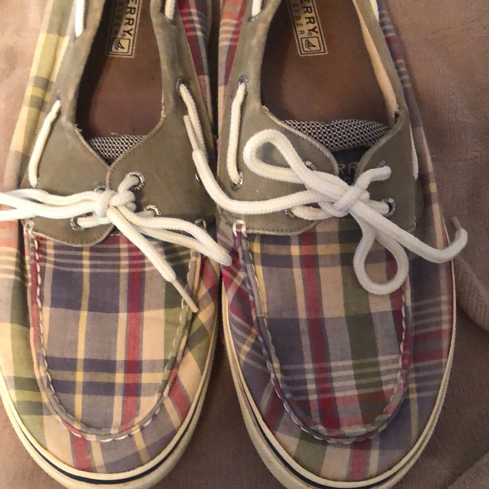 Men’s Y2k fall Sperry outdoors boat slip on top sider plaid - Picture 3 of 9